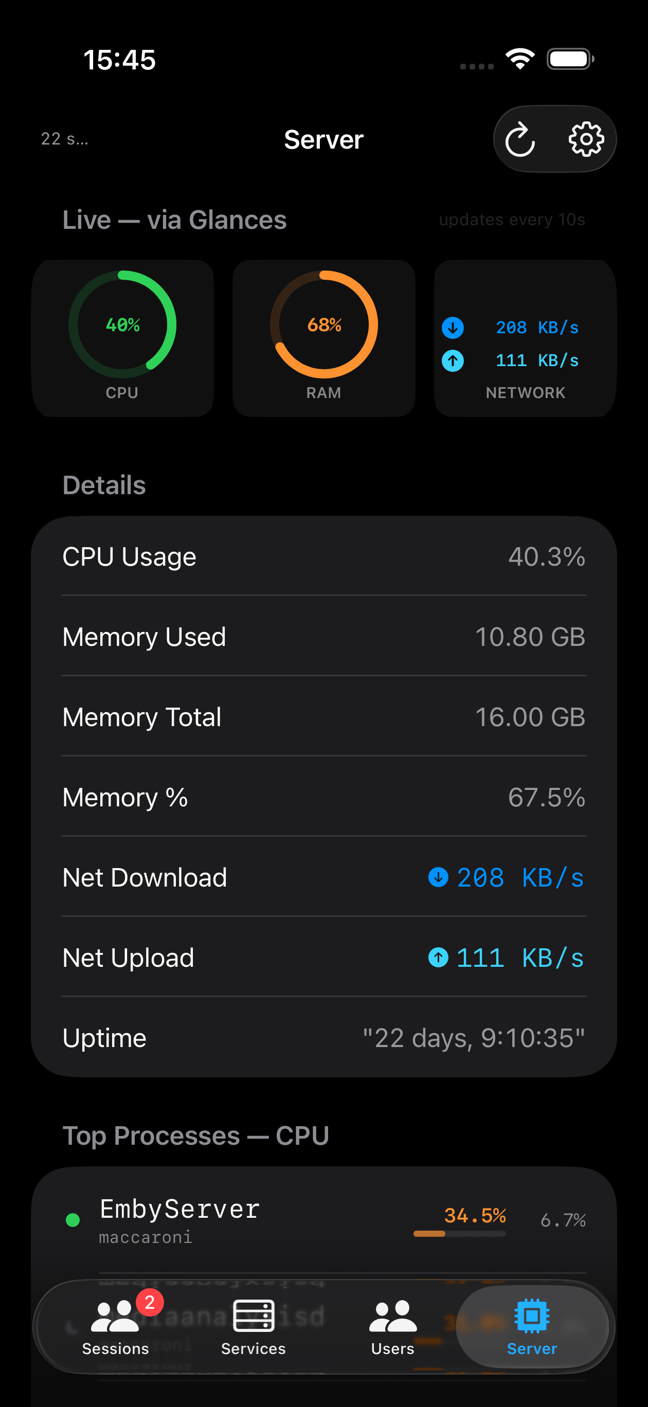Server Dark Mode