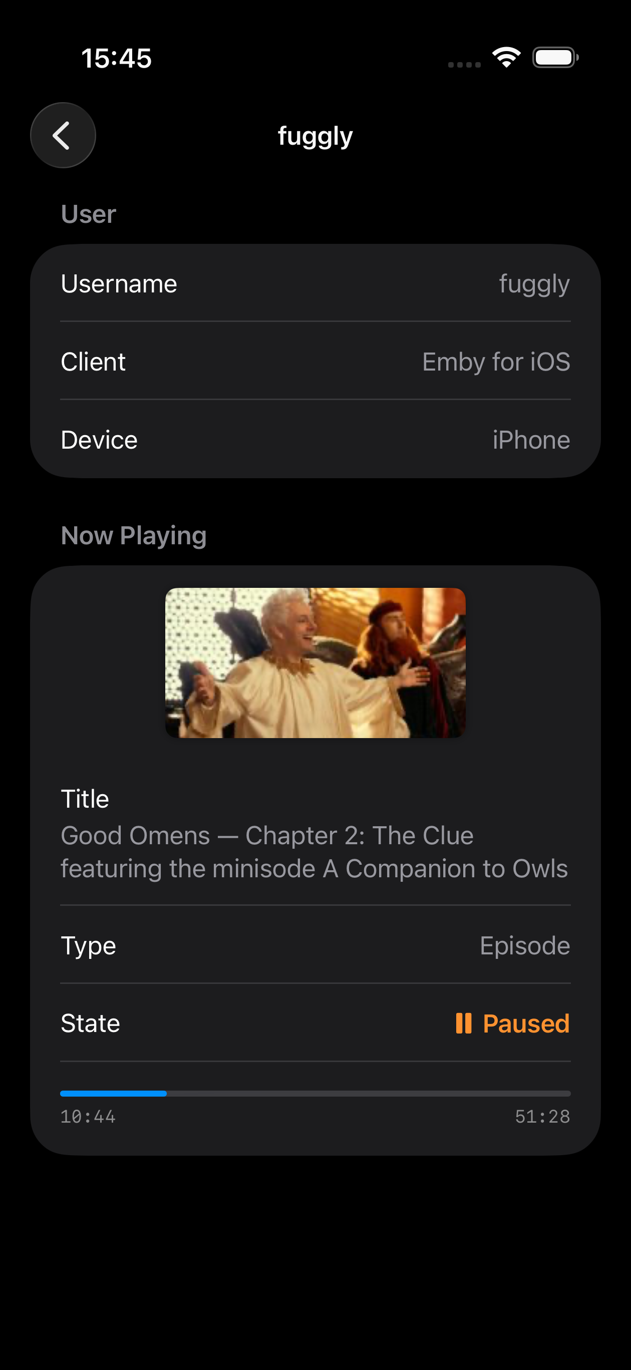 User Detail — Now Playing